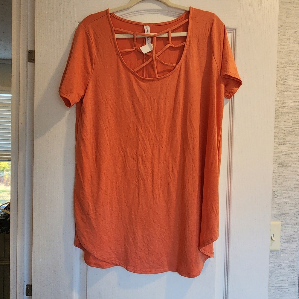 Zenana Outfitters Orange Women's Top Size 1X BNWT